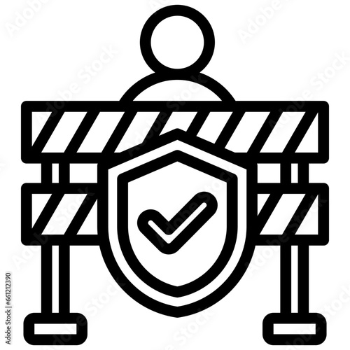 Protective Barriers Outline Icon