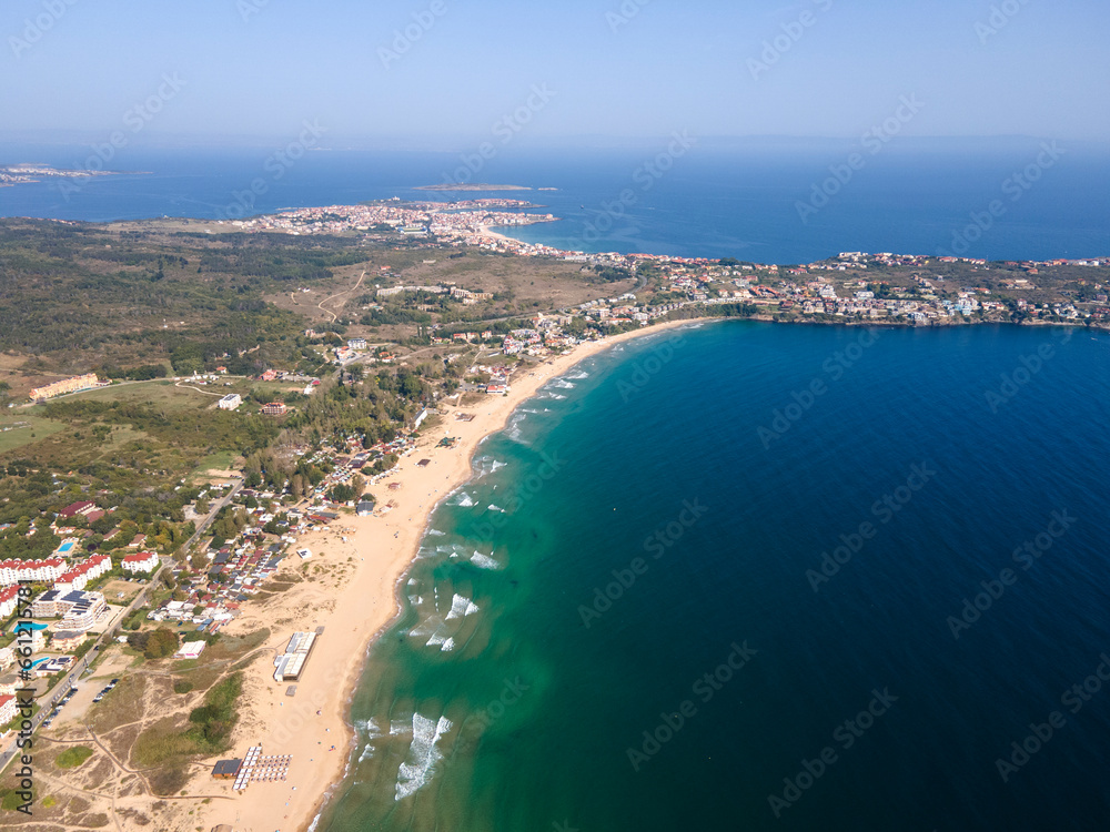 Aerial view of Smokinya Beach near Sozopol, Bulgaria