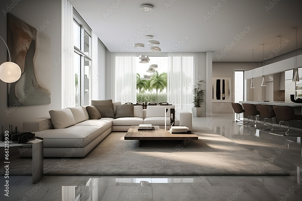 Minimalist Interior Architecture at Its Finest. a glimpse into a pristine interior room characterized by minimalist design principles, generative AI Minimalist Interior Architecture at Its Finest. a glimpse into a pristine interior room characterized by minimalist design principles, generative AI