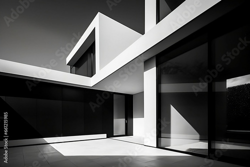 Architectural Elegance in Simplicity. A stunning architectural masterpiece characterized by its minimalist design, generative AI