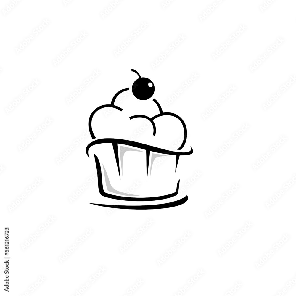 cupcake with cherry cupcake with cherry