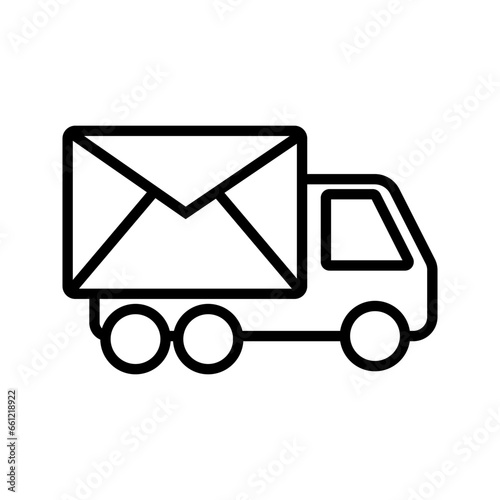 intercity parcel car vector icon