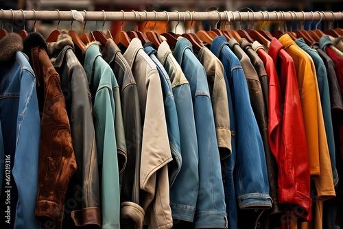 Winter clothes in a shop.