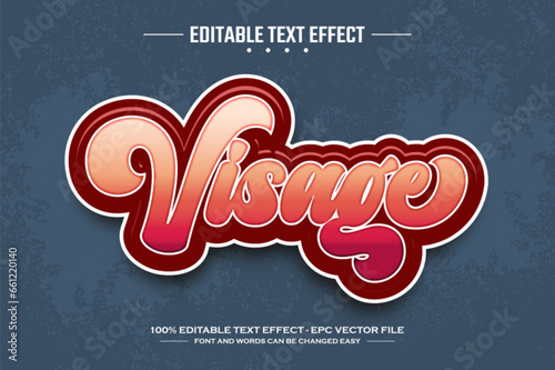 Visage 3D editable text effect template