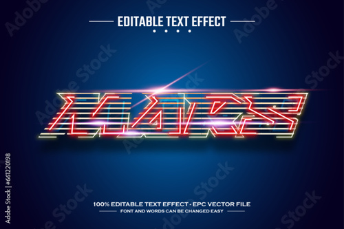 Mars 3D editable text effect template