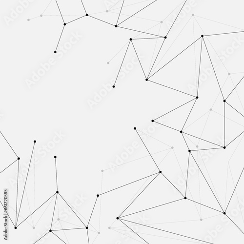 Polygonal network connection. Digital technology background. Vector illustration. line abstract geometric, Tech shape web business.