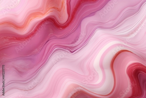 Abstract pink layers on a marble background. Generative AI