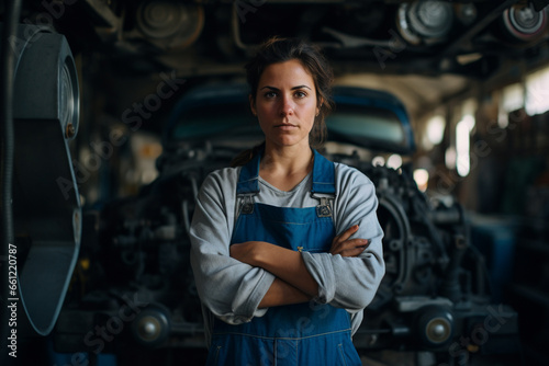 A woman mechanic with his knuckles in his hands © Ricardo Costa