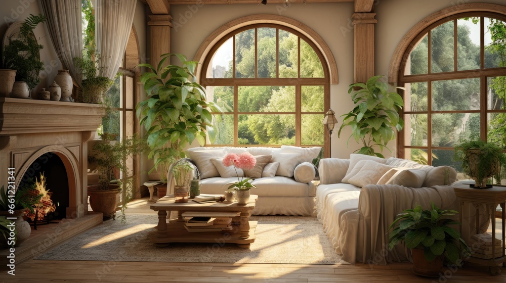 Large living room of a luxurious country house Large living room of a luxurious country house