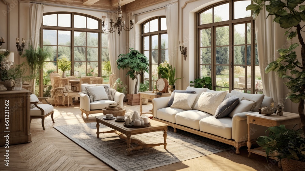 Large living room of a luxurious country house Large living room of a luxurious country house