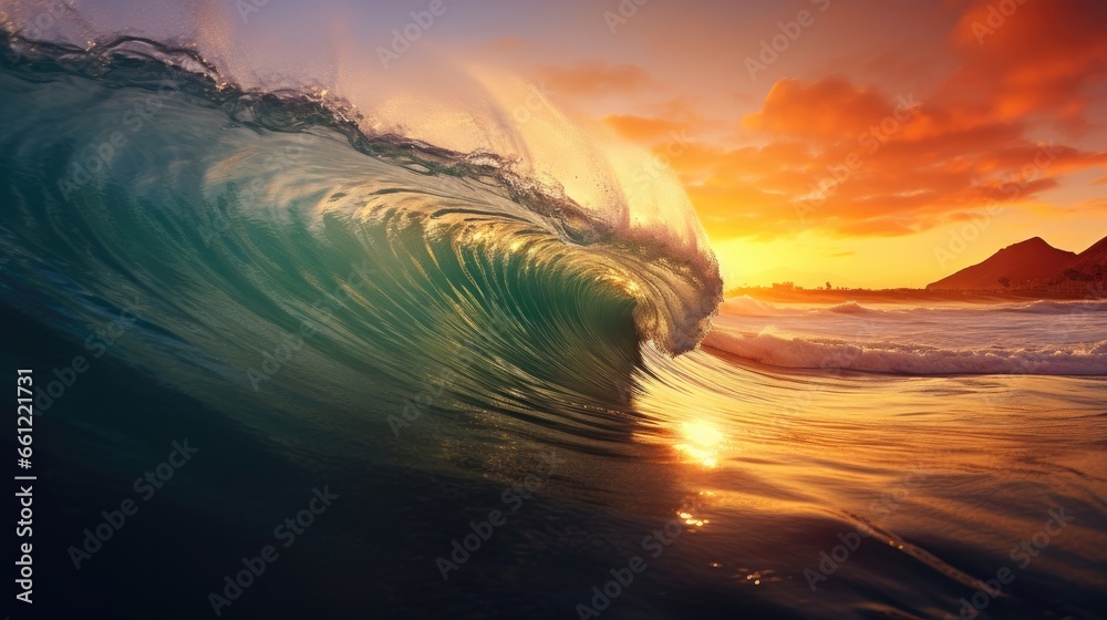 Movement of waves breaking in a beautiful ocean Movement of waves breaking in a beautiful ocean