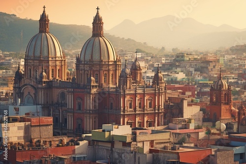 Stunning city in Mexico. Perfect for wanderlust. Generative AI