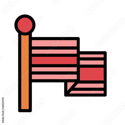 Asia Banner Flag Icon