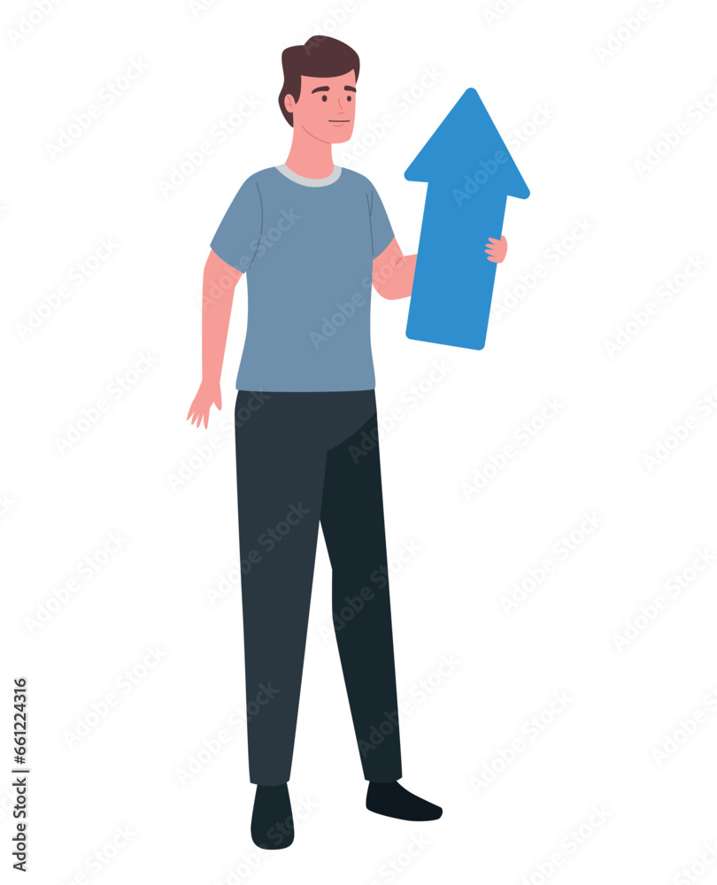 person choosing direction isolated person choosing direction isolated