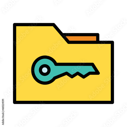 File Folder Password Icon