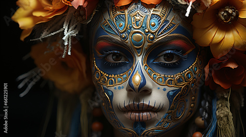 Festive Essence: Women's Day of the Dead Parade in All Its Glory