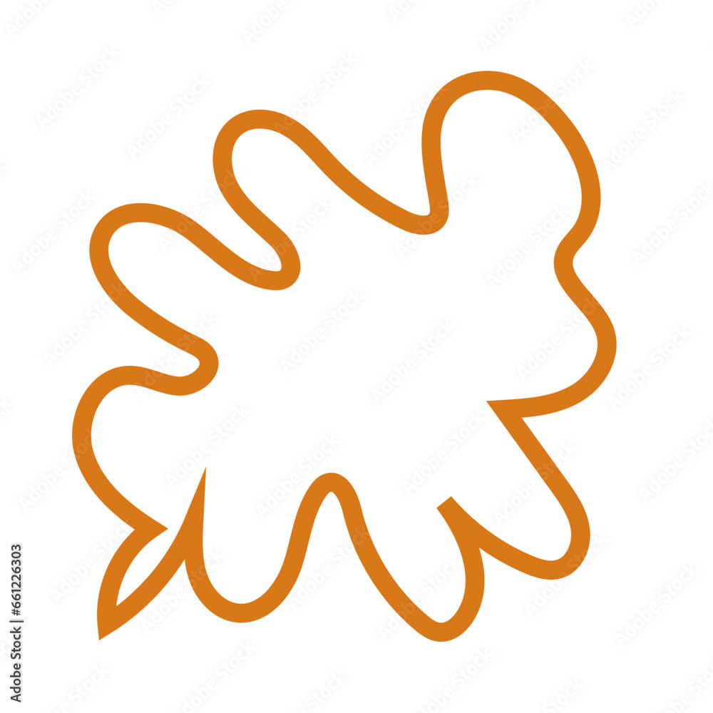 Orange abstract shape outline vector Orange abstract shape outline vector
