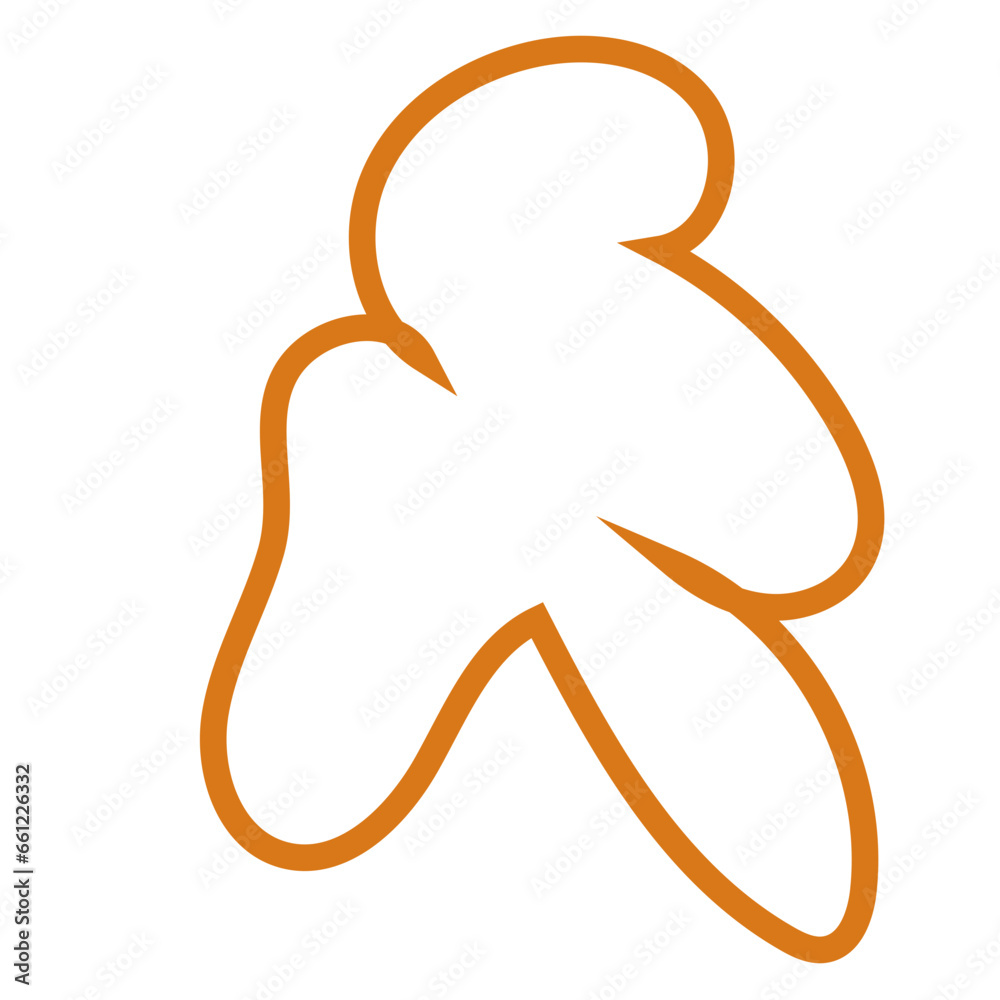 Obraz premium Orange abstract shape outline vector