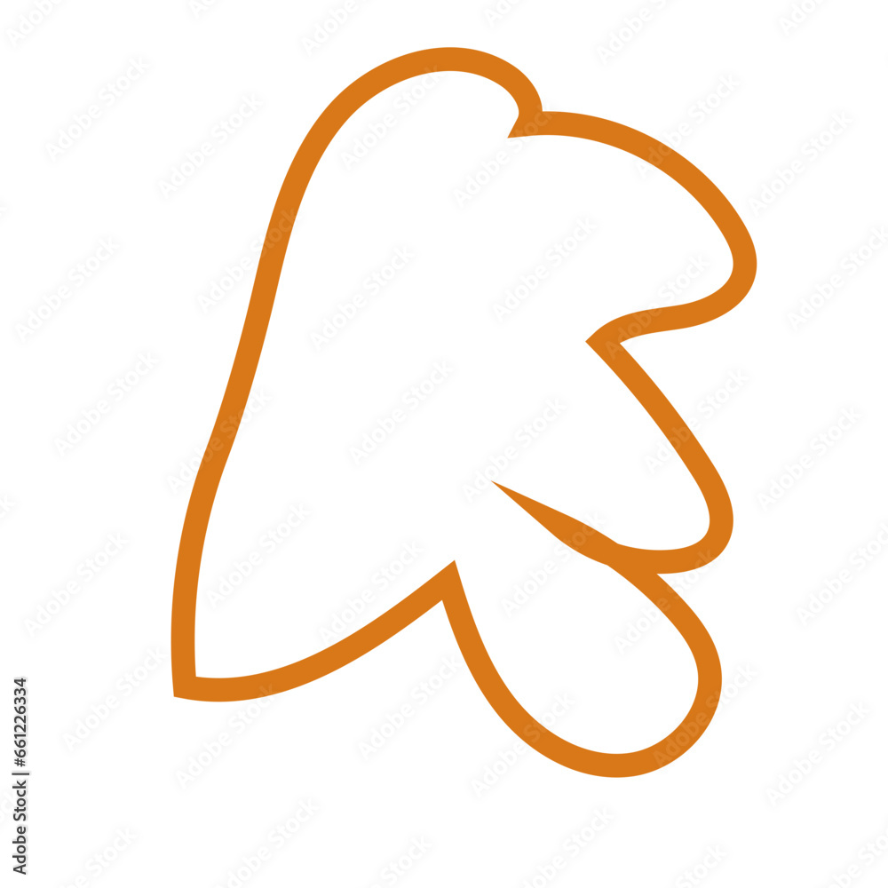 Orange abstract shape outline vector Orange abstract shape outline vector