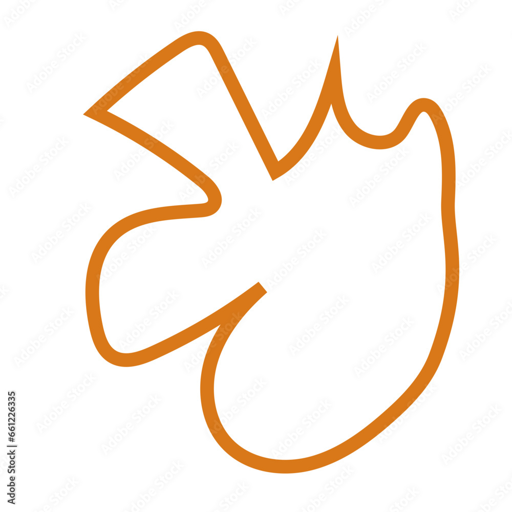 Orange abstract shape outline vector Orange abstract shape outline vector