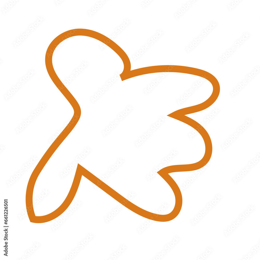 Orange abstract shape outline vector Orange abstract shape outline vector