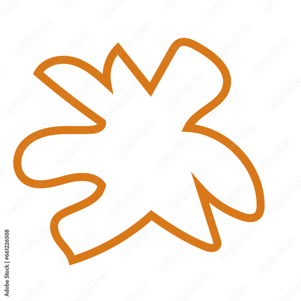 Orange abstract shape outline vector Orange abstract shape outline vector