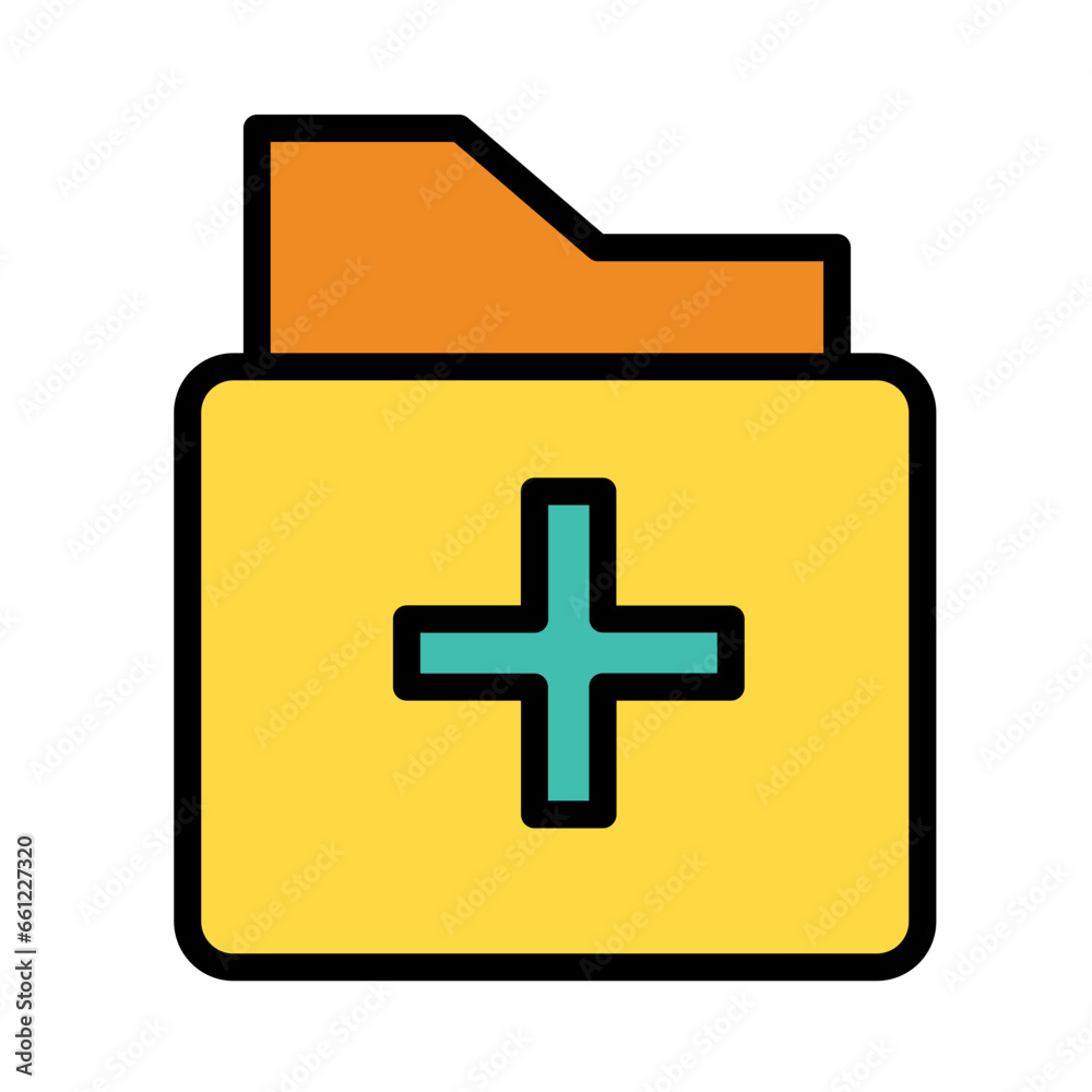 Obraz premium Medical History Folder Icon