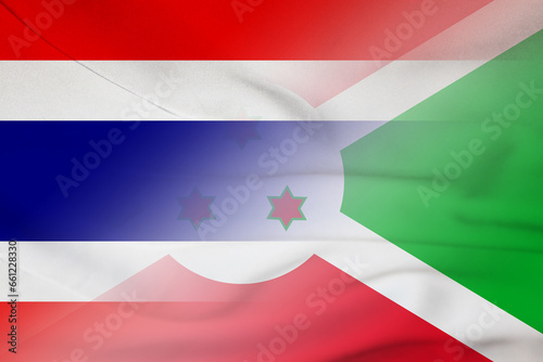 Free Download Thailand and Burundi political flag international contract BDI THA - GFXLoad