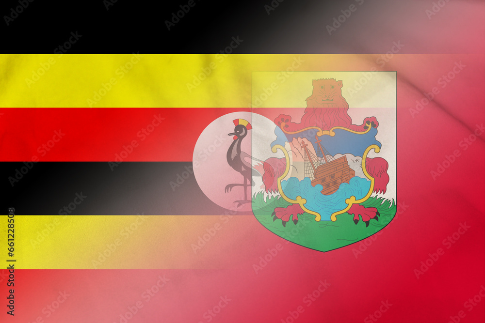 Uganda and Bermuda state flag transborder negotiation BMU UGA