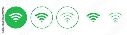 Wifi icon set. signal vector icon. Wireless  icon vector