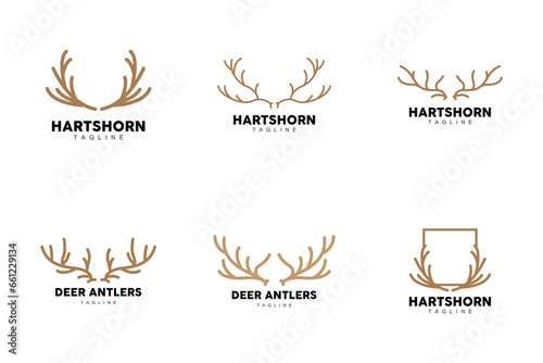 Deer Horn Logo Design Horn Animal Illustration Minimalist Simple Symbol Icon