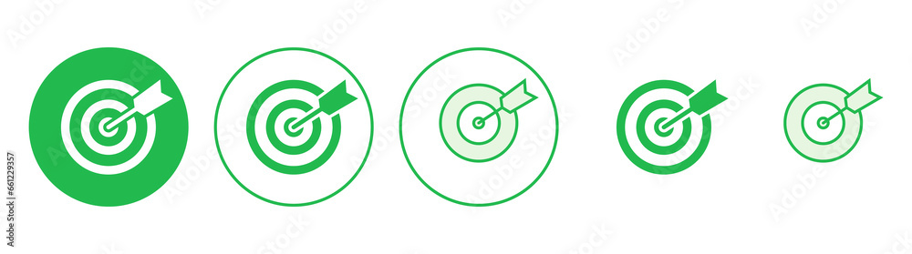 Target icon set. goal icon vector. target marketing icon vector Target icon set. goal icon vector. target marketing icon vector