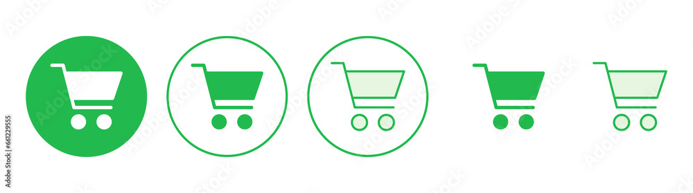 Shopping icon set. Shopping cart icon. Trolley icon vector Shopping icon set. Shopping cart icon. Trolley icon vector
