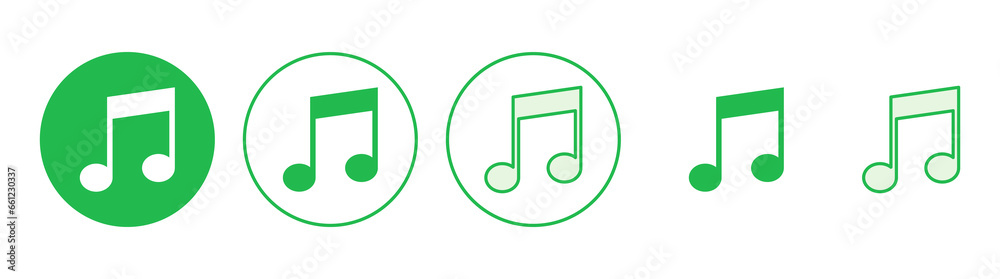 Music icon set. note music icon vector Music icon set. note music icon vector