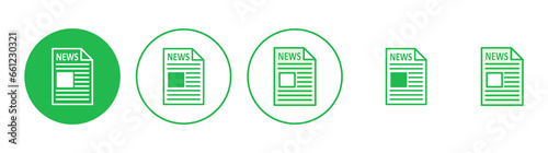 Newspaper icon set. news paper vector sign