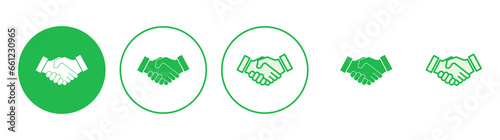 Handshake icon set. business handshake. contact agreement