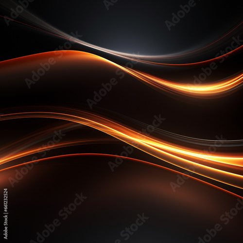 black background with moving orange copper line in centre from top to bottom with outbursts of light flowing