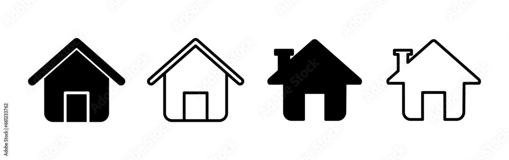 Home icon vector. House vector icon Home icon vector. House vector icon