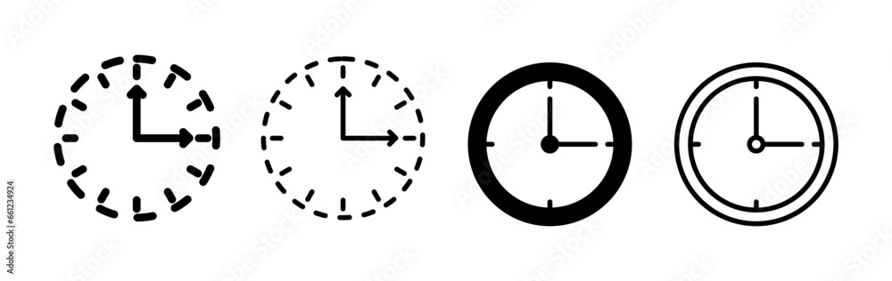 Clock icon. Time icon vector. Clock icon in trendy flat style isolated Clock icon. Time icon vector. Clock icon in trendy flat style isolated