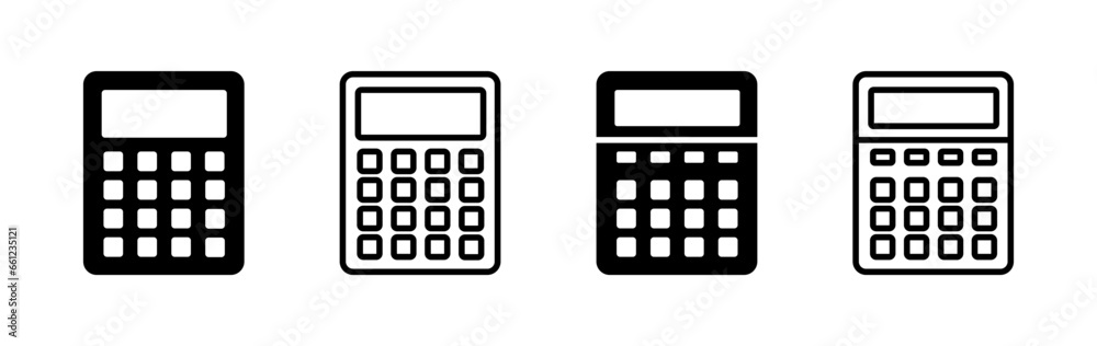 Calculator icon vector. math icon. finances sign Calculator icon vector. math icon. finances sign