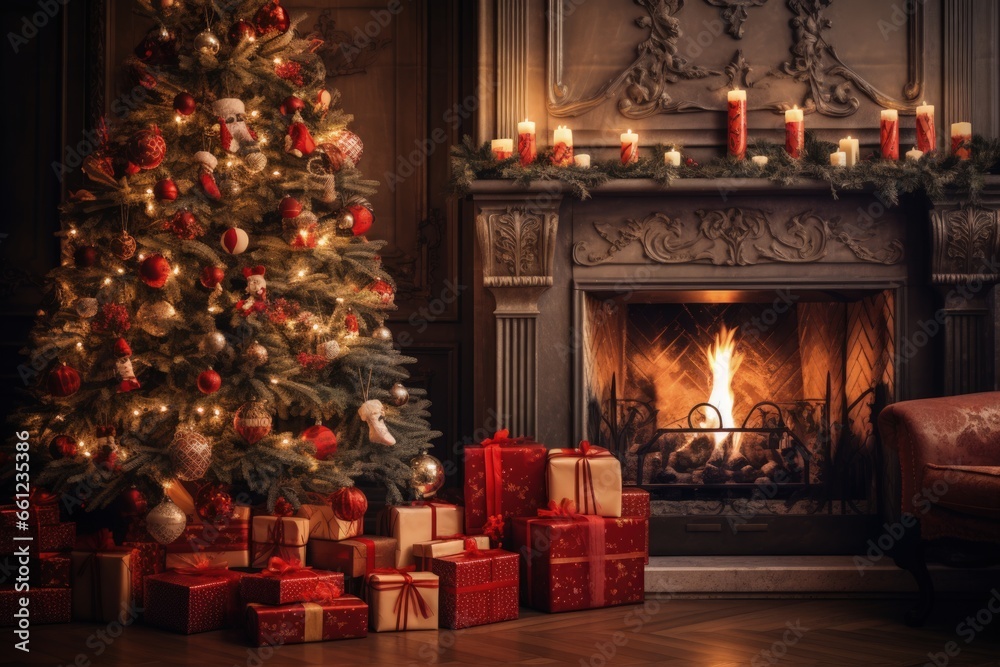 Christmas or New Year's Eve Living Room Christmas or New Year's Eve Living Room