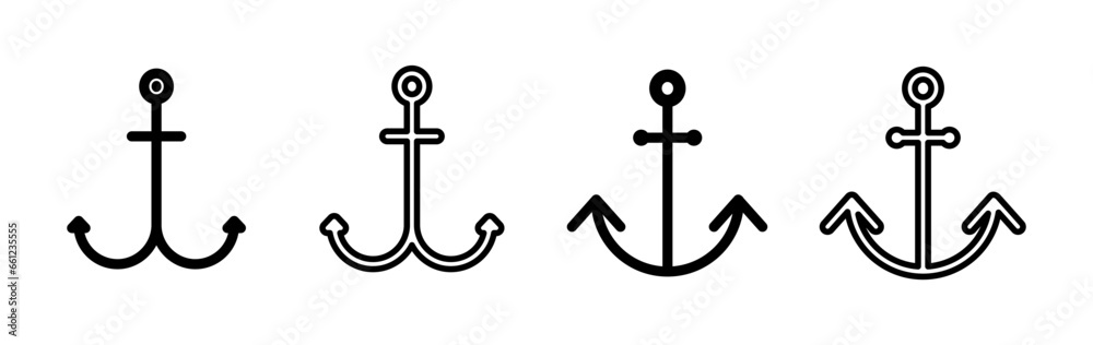 Anchor icon vector. Anchor sign. marine symbol Anchor icon vector. Anchor sign. marine symbol