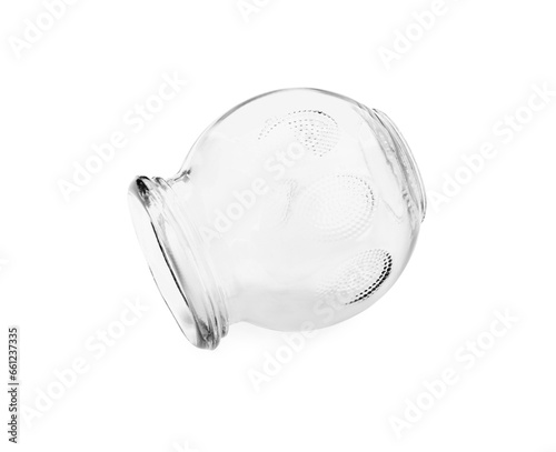 One glass cup isolated on white. Cupping therapy © New Africa