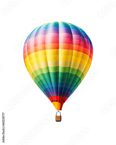 Hot air balloon isolated on transparent background