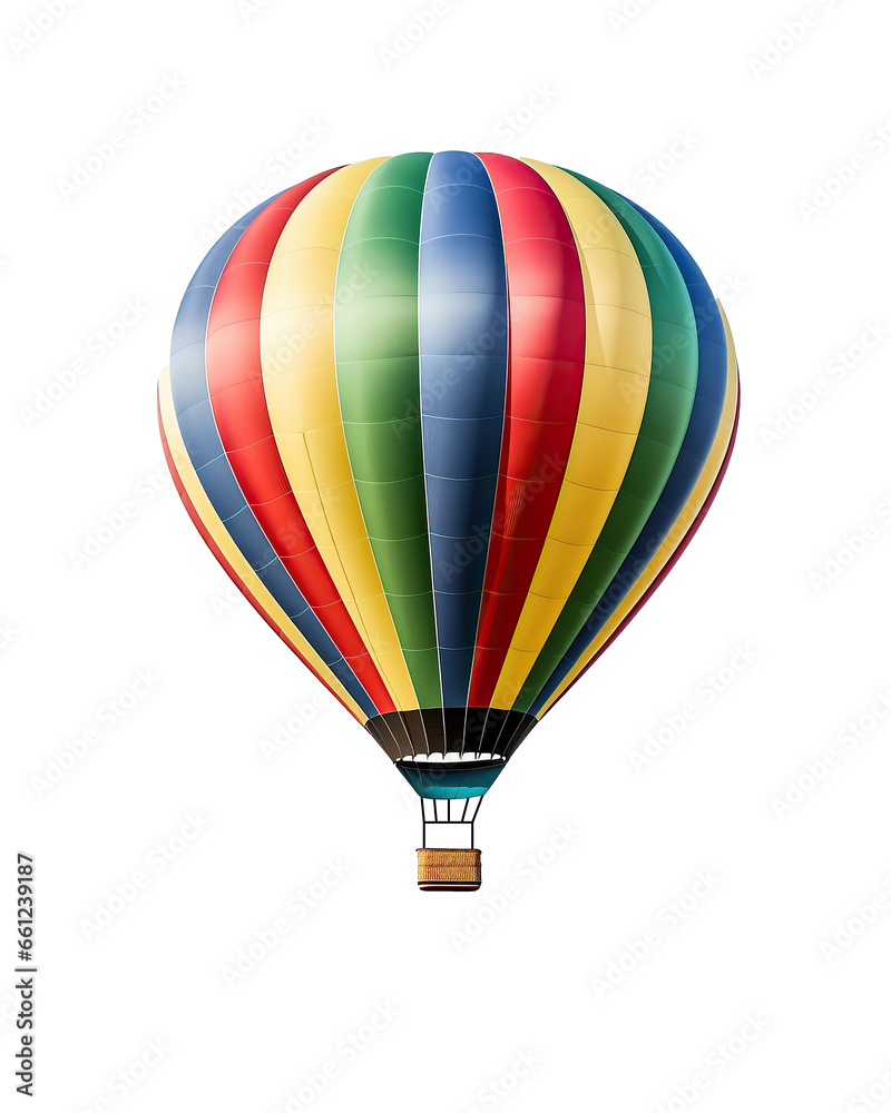 Naklejka premium Hot air balloon isolated on transparent background
