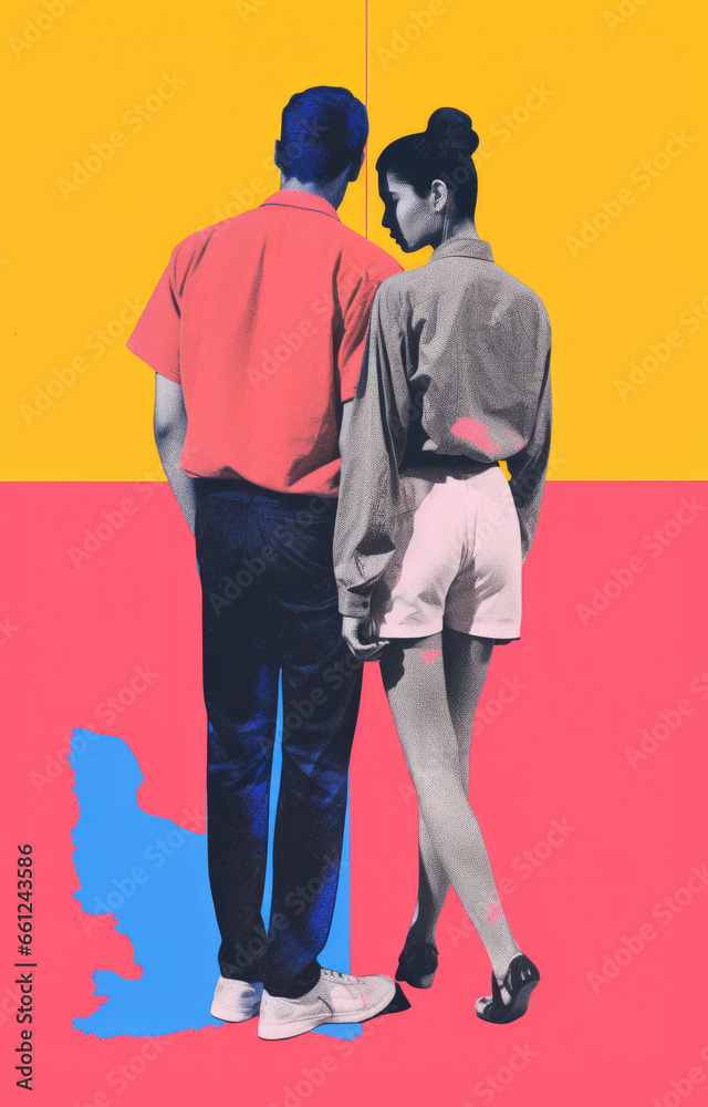 Fototapeta premium Hipster youth romance