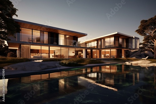 3D rendering of a real estate concept. Generative AI © Ava