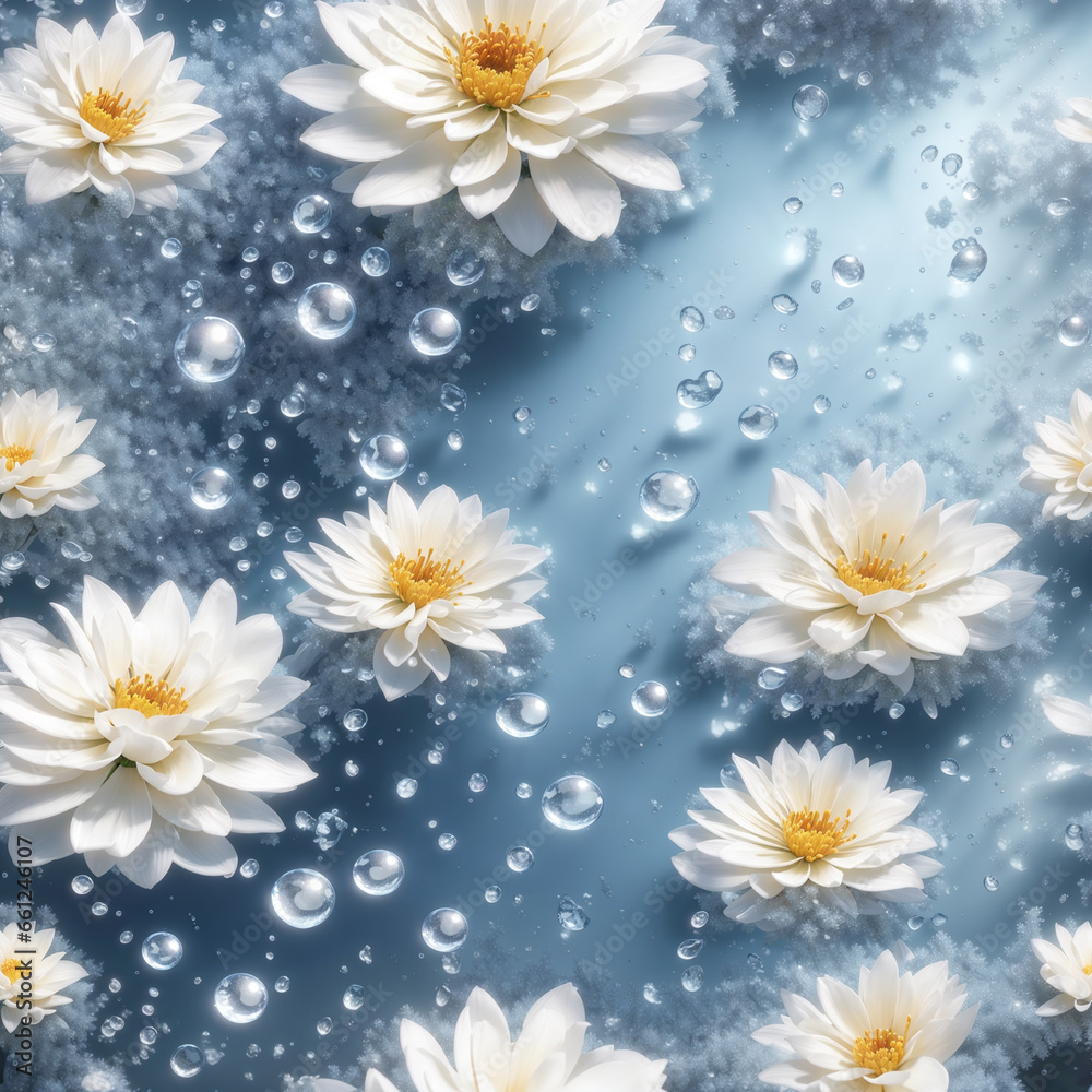 close up flower petals with water drops on it created using ai technology close up flower petals with water drops on it created using ai technology