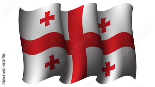 georgia waving flag design vector illustration