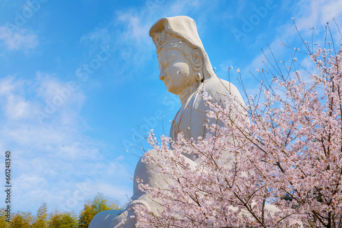 Kannon Temple is a war memorial dedicated to the fallen both sides of the Pacific War.The 24-meter statue of the Goddess of Mercy was built in 1955 photo